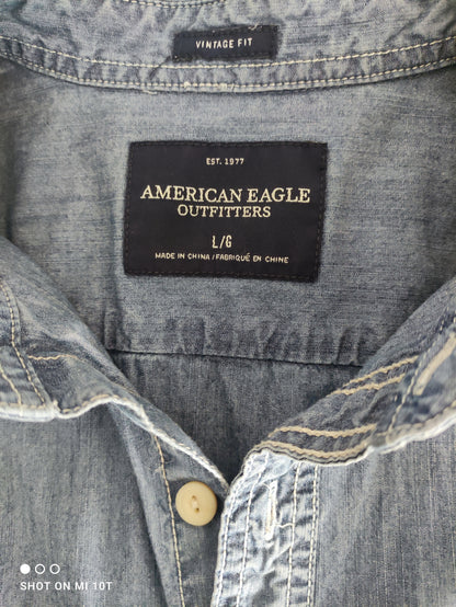 Chemise en denim à manches courtes