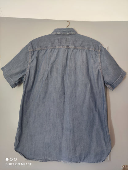 Chemise en denim à manches courtes